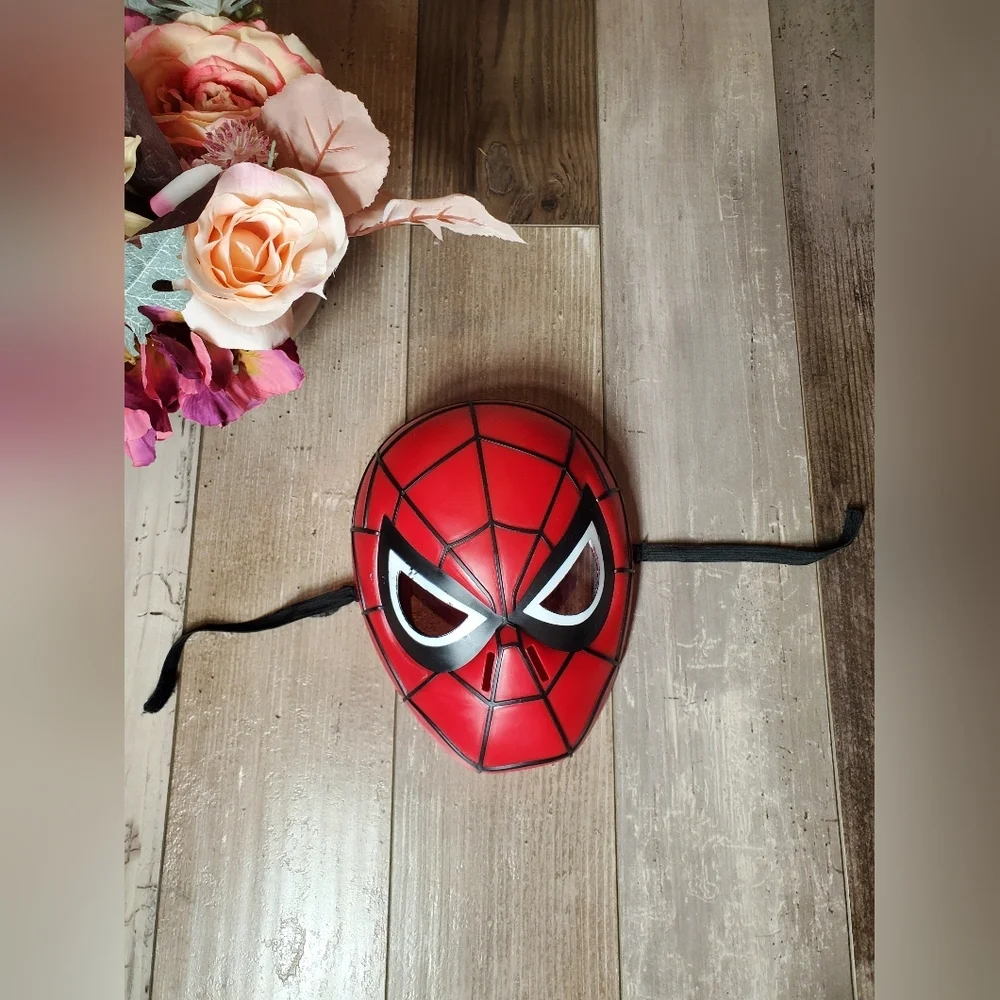 Marvel Spider-Man Spiderman Youth Costume Cosplay Mask Hard Plastic Halloween - Picture 4 of 13